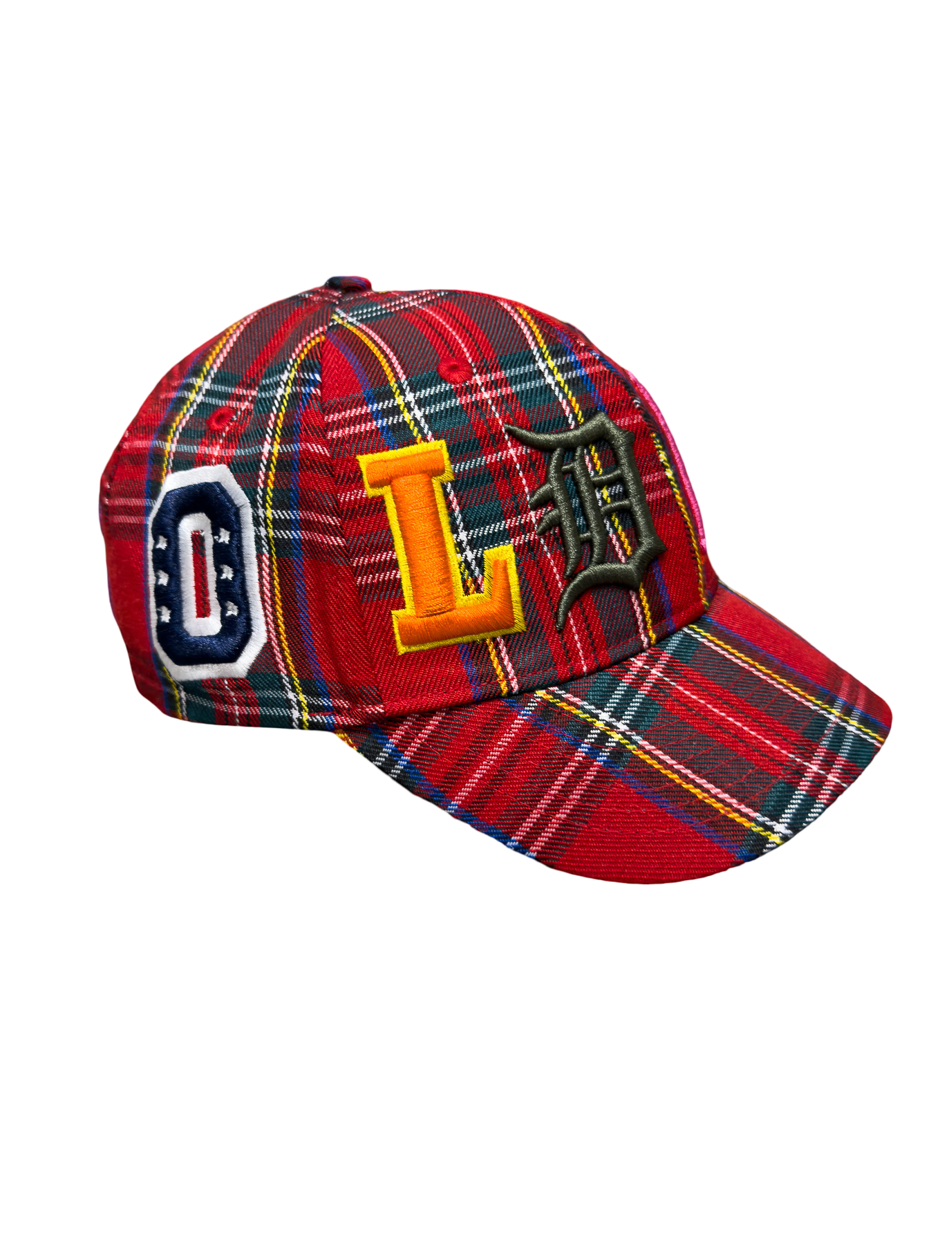 MULTI LETTER CAP [RED PLAID]