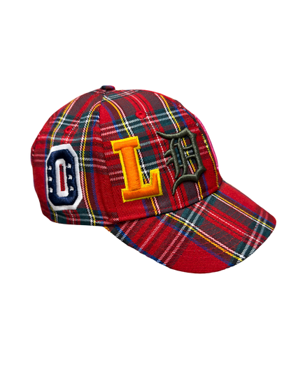 MULTI LETTER CAP [RED PLAID]