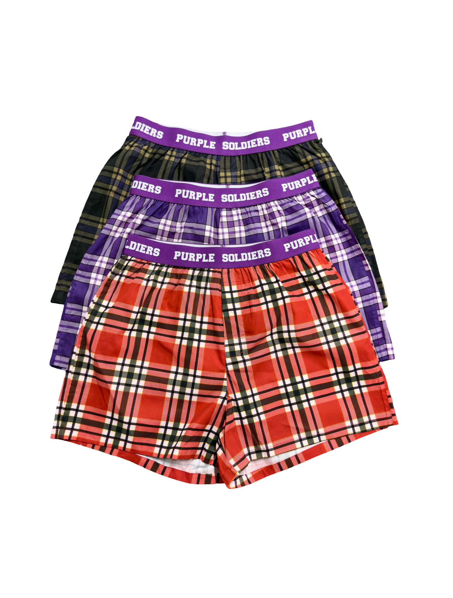 3-PACK PLAID BOXERS