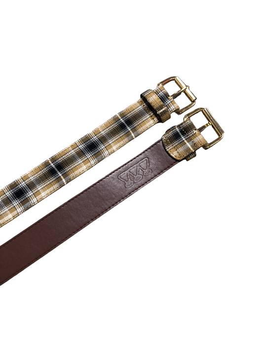 PLAID BELT [BEIGE]