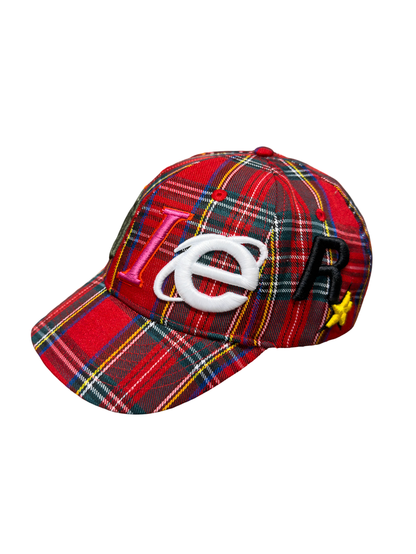 MULTI LETTER CAP [RED PLAID]