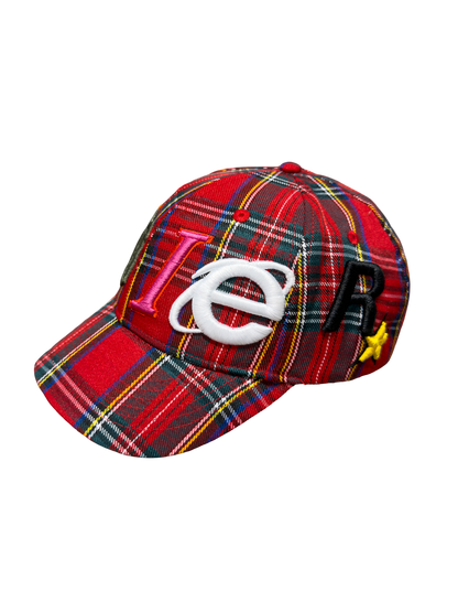 MULTI LETTER CAP [RED PLAID]