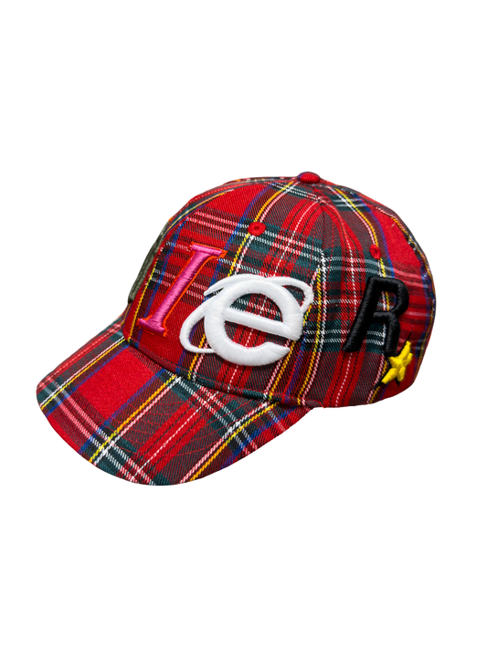 MULTI LETTER CAP [RED PLAID]