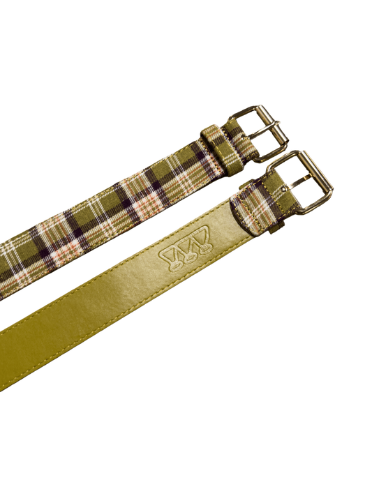 PLAID BELT [GREEN]
