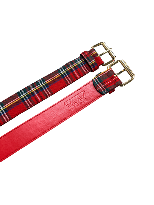 PLAID BELT [RED]